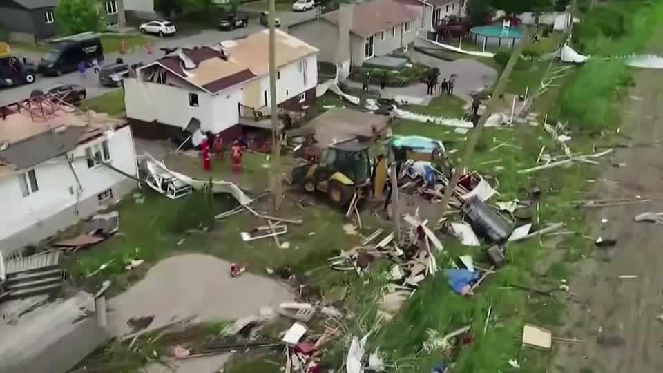 Deadly tornado rips through Montreal suburb