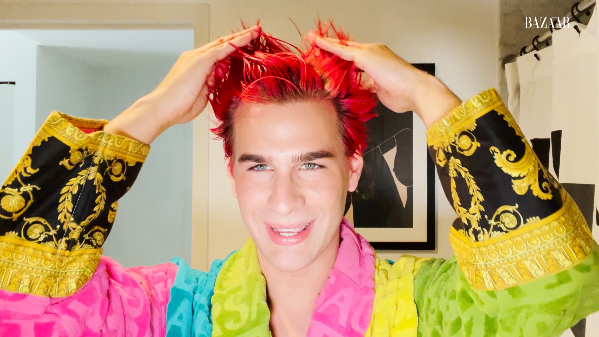 Watch Brad Mondo Create His Billy Idol Inspired Rock Star Red Hair Look