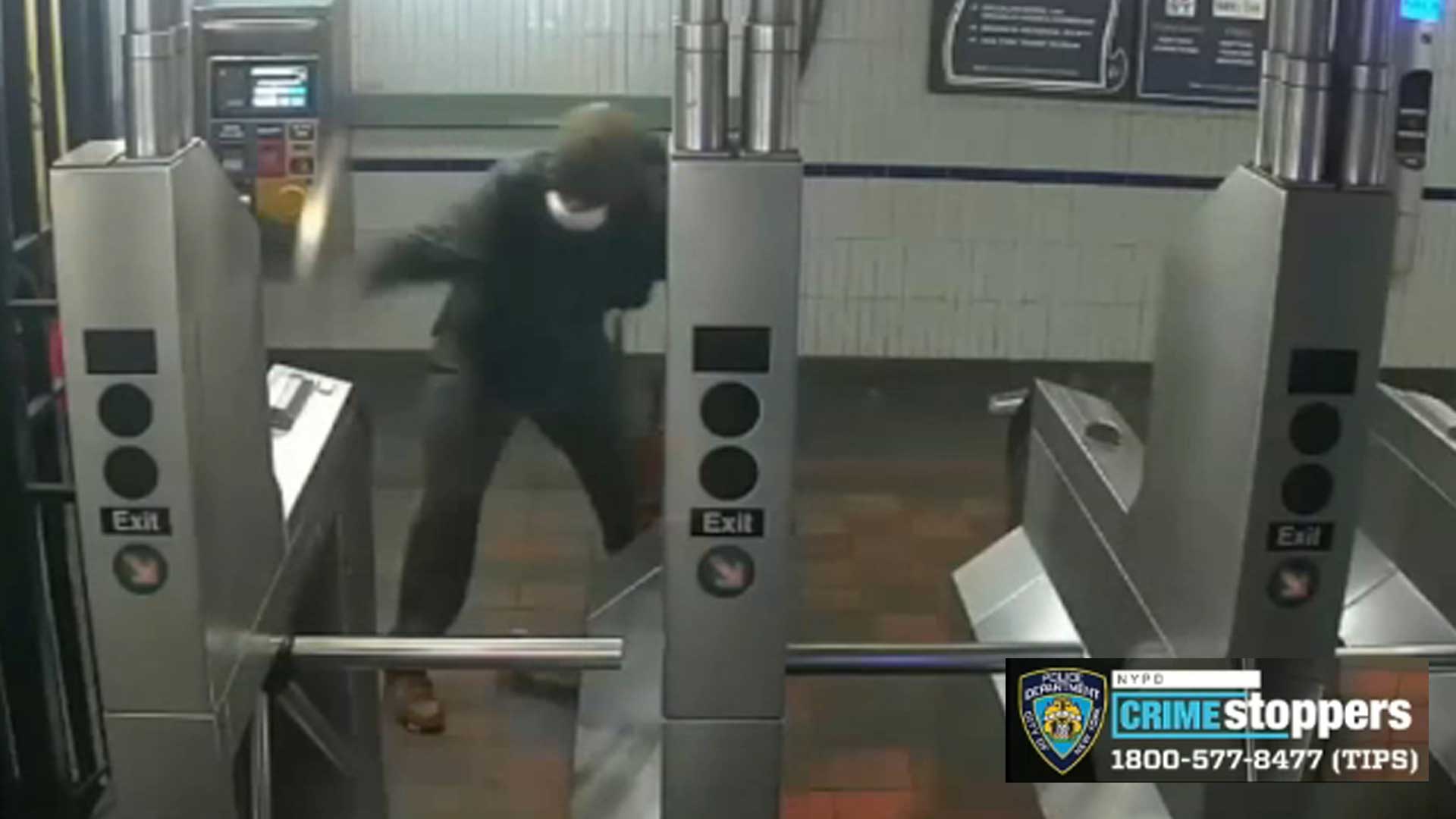 Masked serial subway vandal smashes OMNY sensors