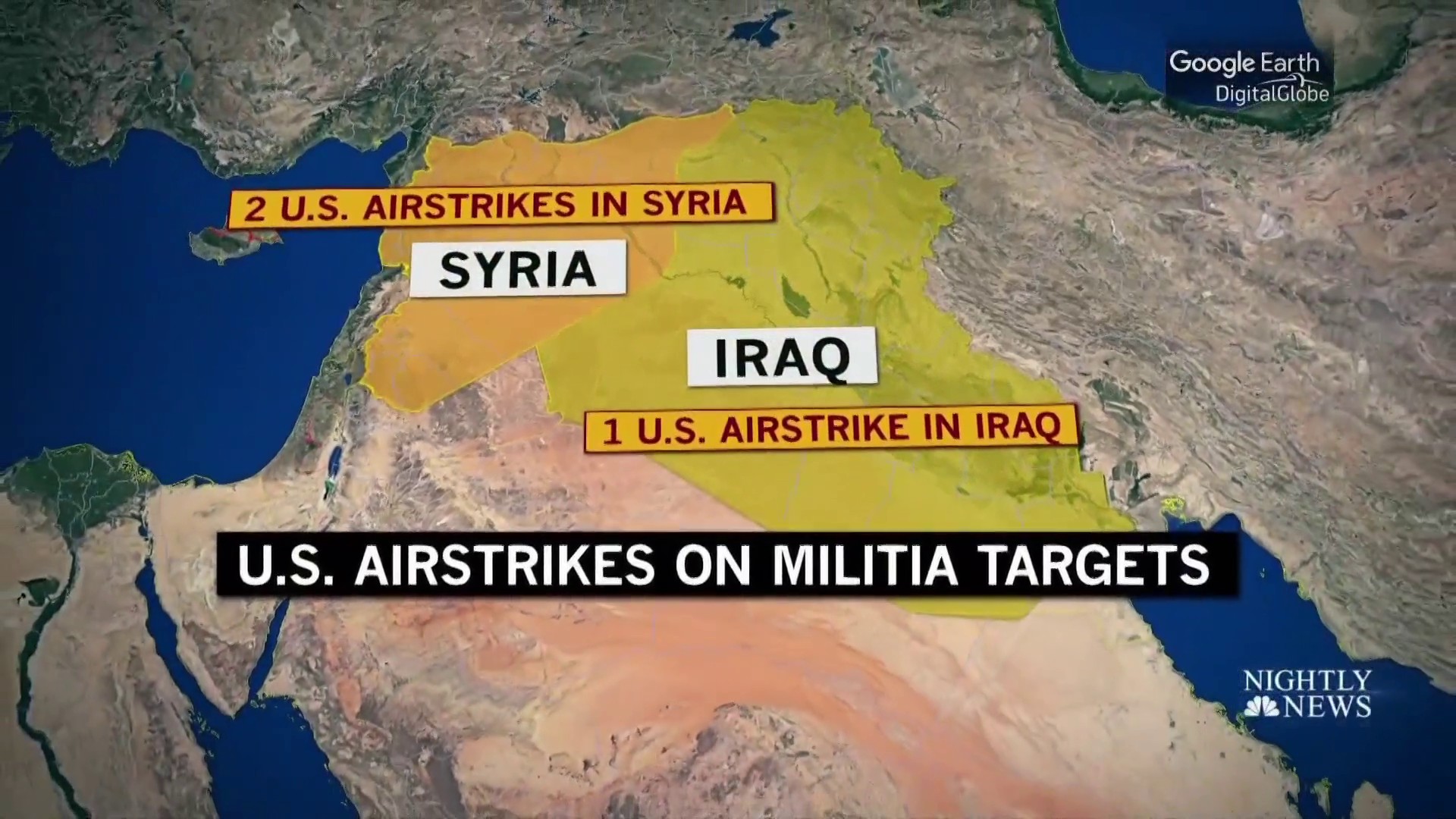 U.S. conducts airstrikes against Iran backed militia group