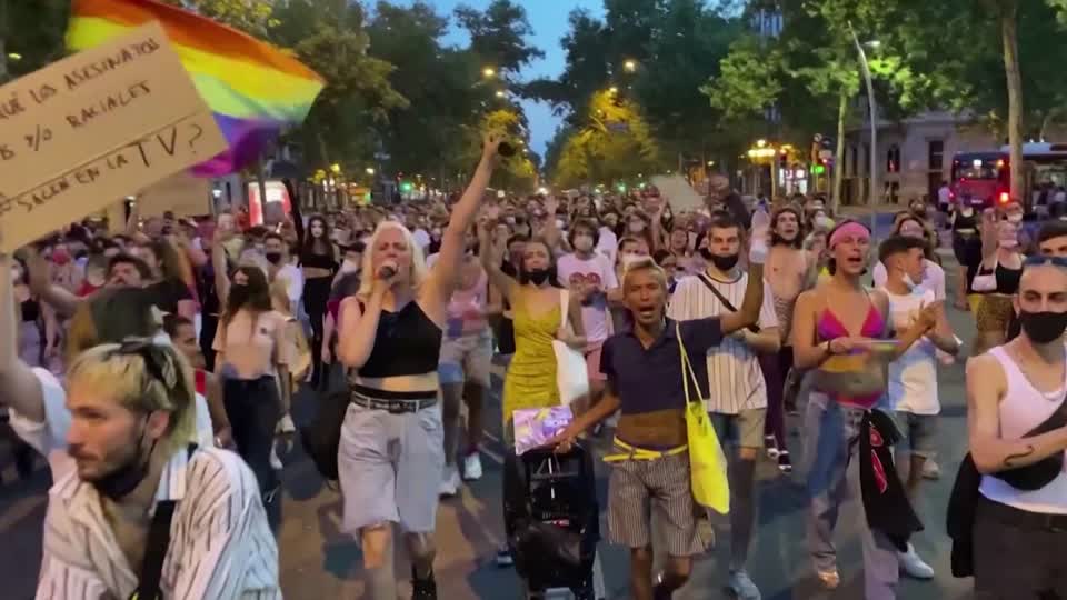 Protests in Spain against suspected LGBT hate crime