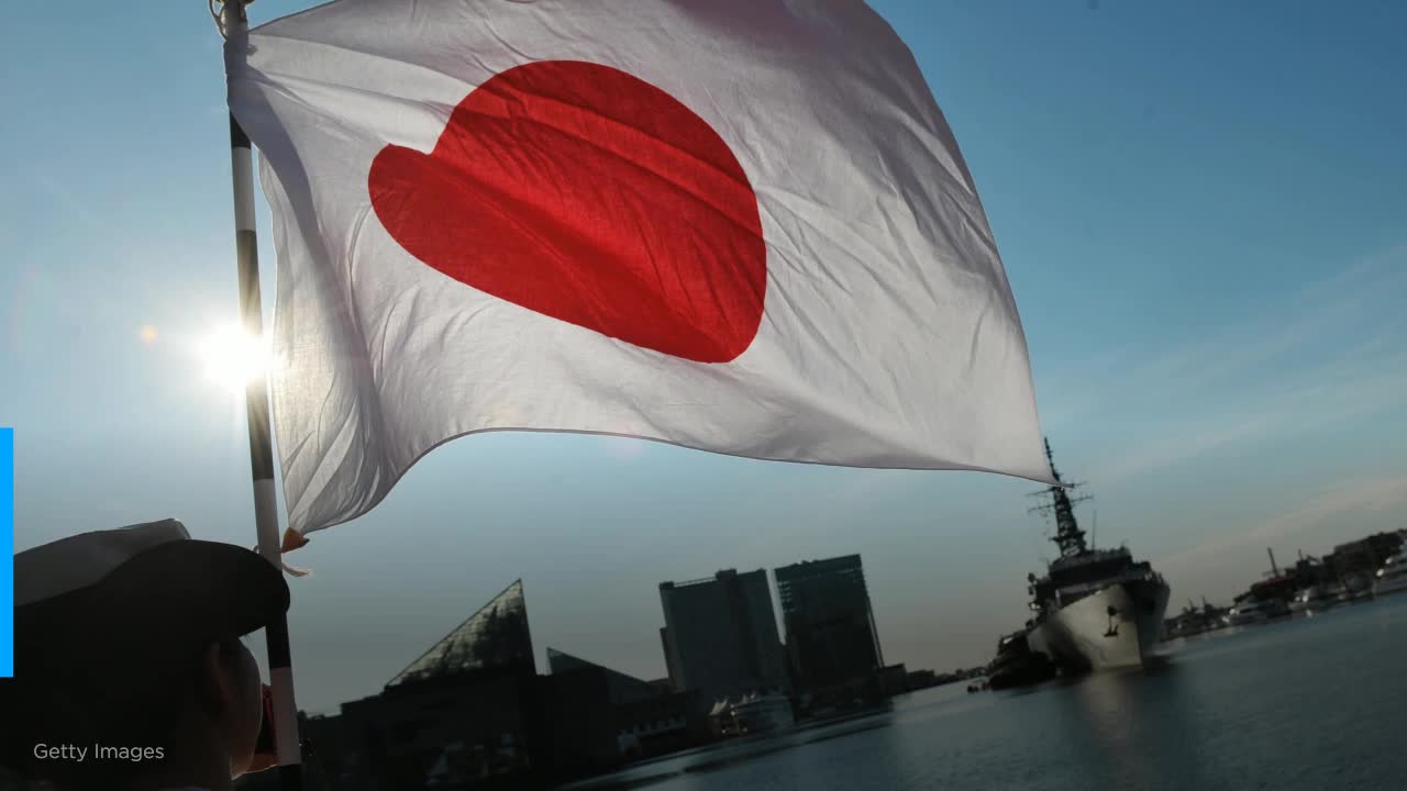 Tóquio Japão Julho 2021 Bandeira Paris 2024 Acenando Vento Com