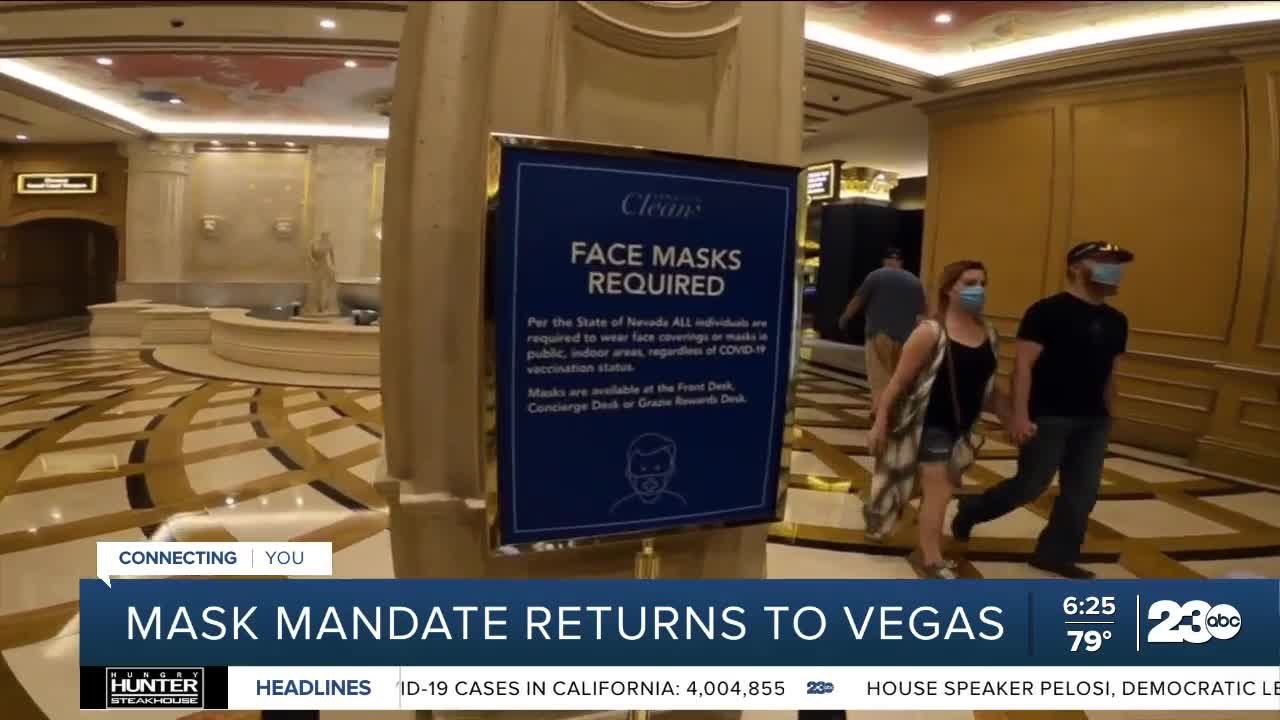 Mask mandate returns to Vegas