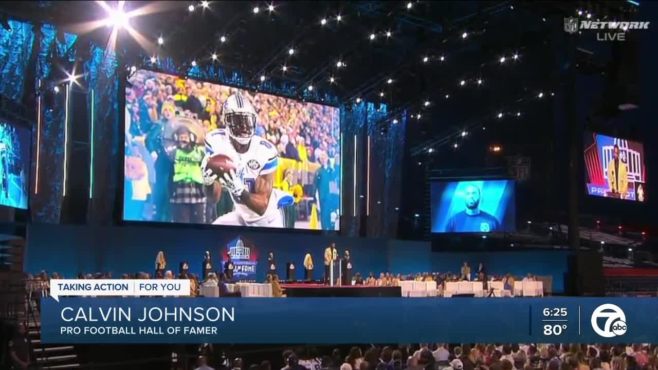 Calvin Johnson thanks Detroit Lions fans in Hall of Fame speech