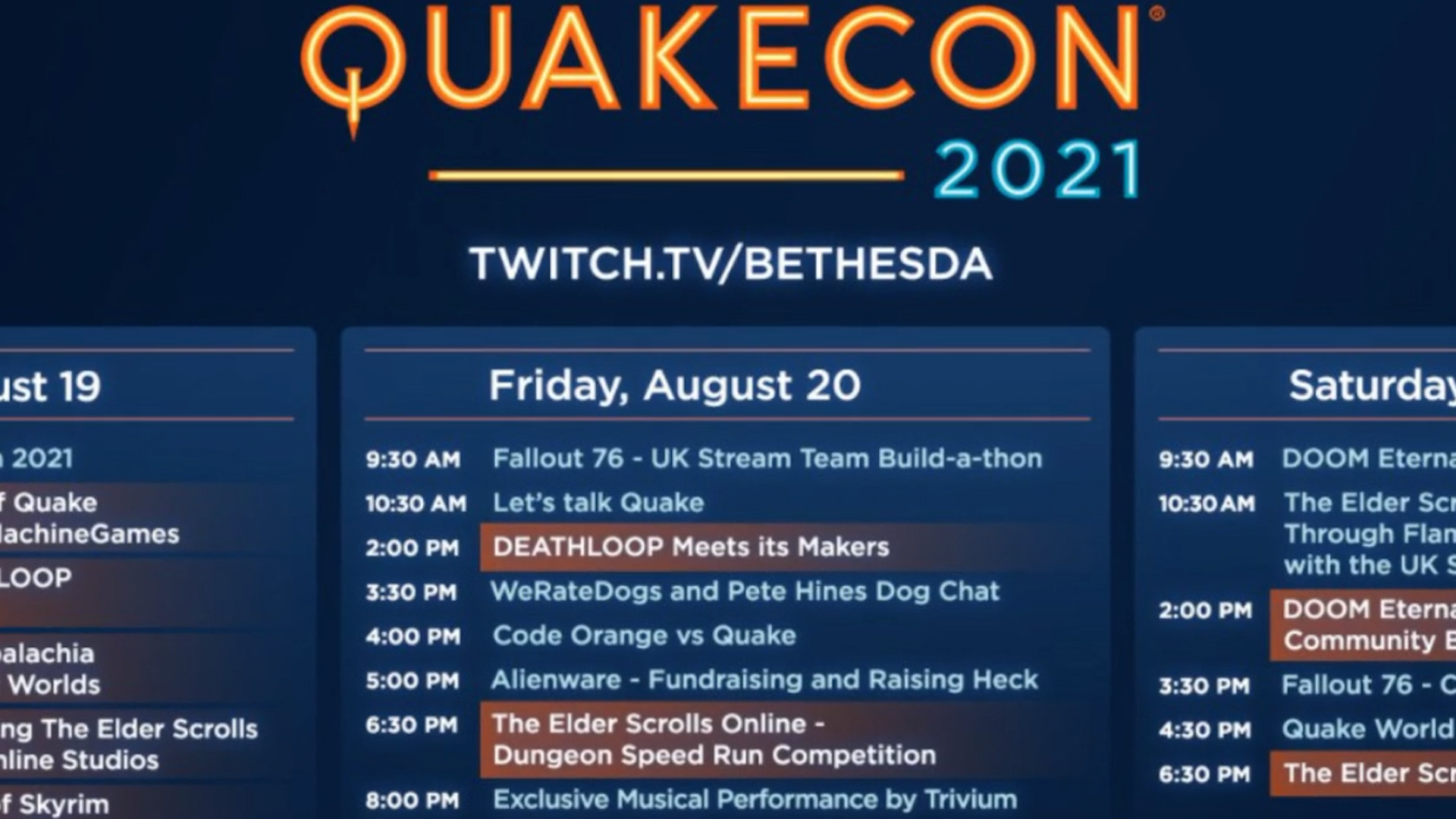 Quakecon 2022 Schedule Revitalized Quake Mentioned In Quakecon 2021 Schedule