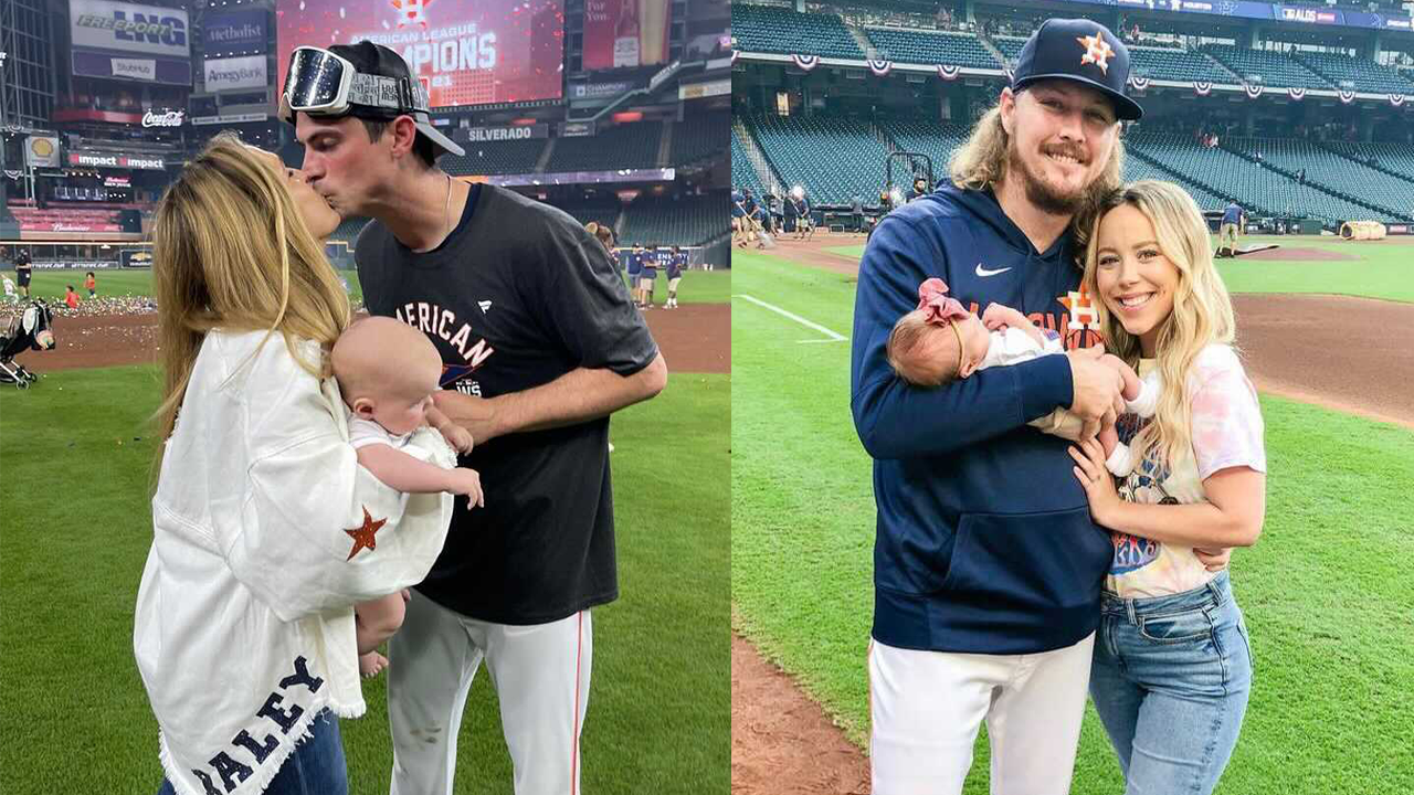 Astros' Ryan Pressly, wife Kat unveil photos of newborn baby girl