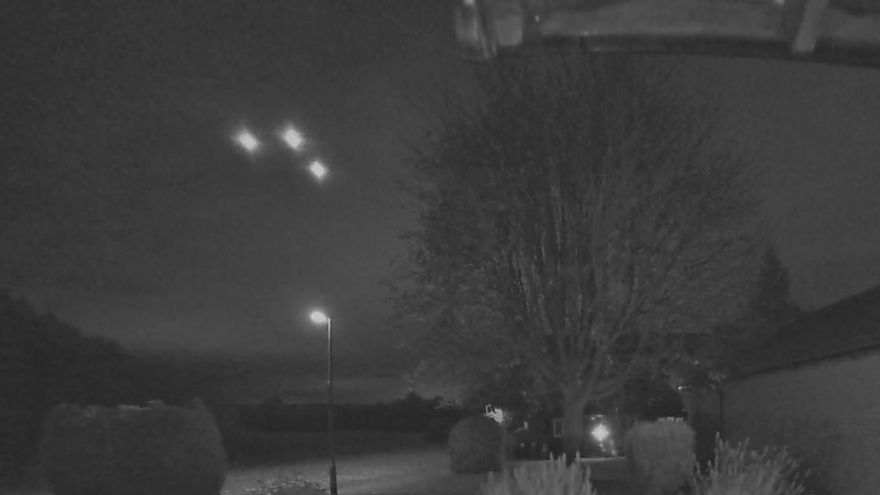 Doorbell camera captures 'triangular UFO' slowly gliding across the sky