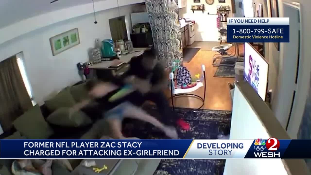 ex nfl player zac stacy arrested in orlando after allegedly beating woman in front of child