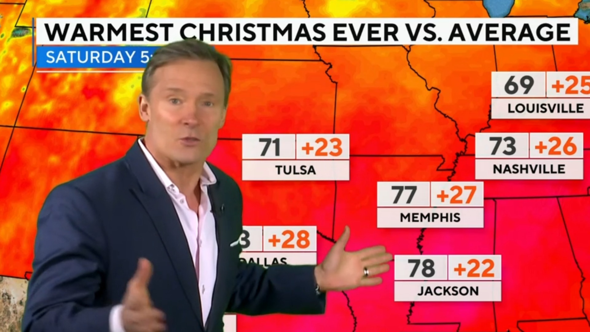 Winter storm hits Northwest as South gets a record warm Christmas