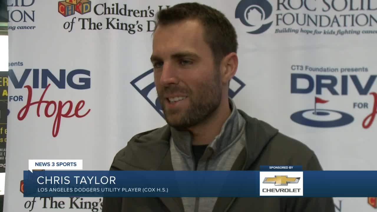 Dodgers' Taylor goes to bat for kids with cancer by hosting