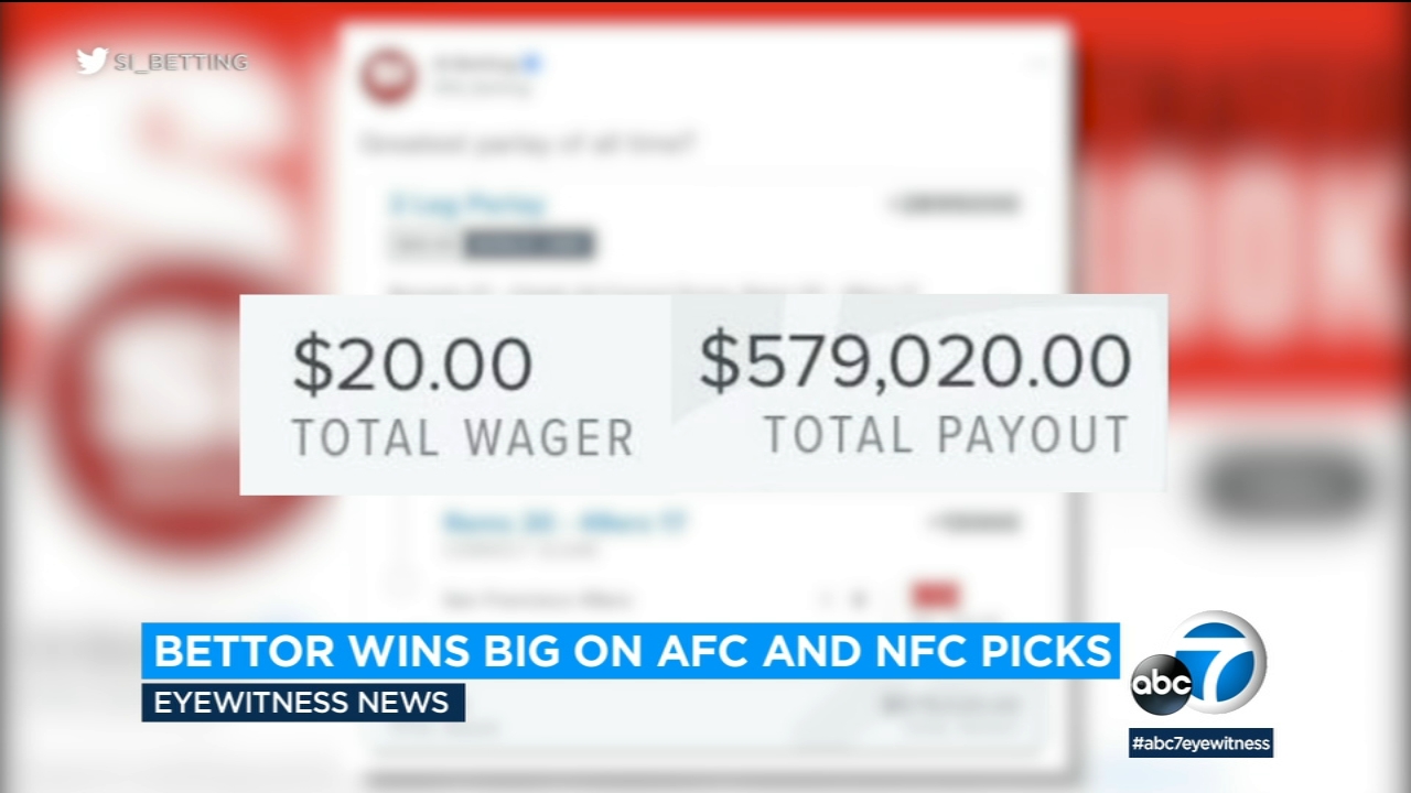 Bettor guesses both AFC, NFC game scores; turns $20 into $579,000