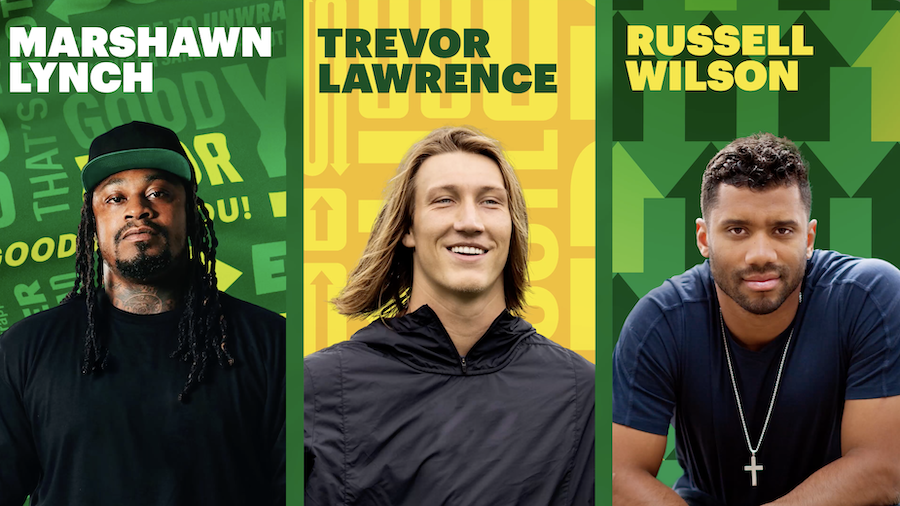 Marshawn Lynch, Russell Wilson, and Trevor Lawrence Autograph Their New Subway  Sandwiches for Fans in LA