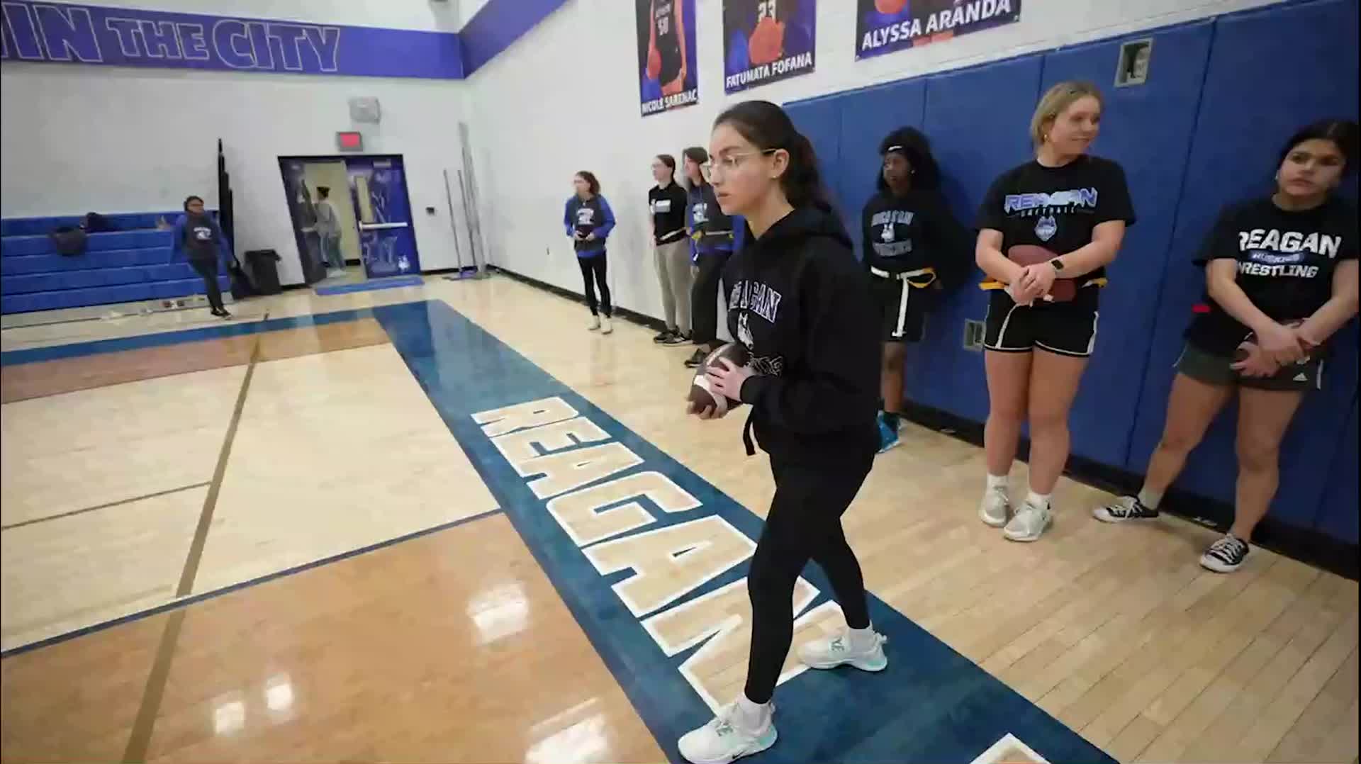 Reagan among schools in girls flag football event at Lambeau Field