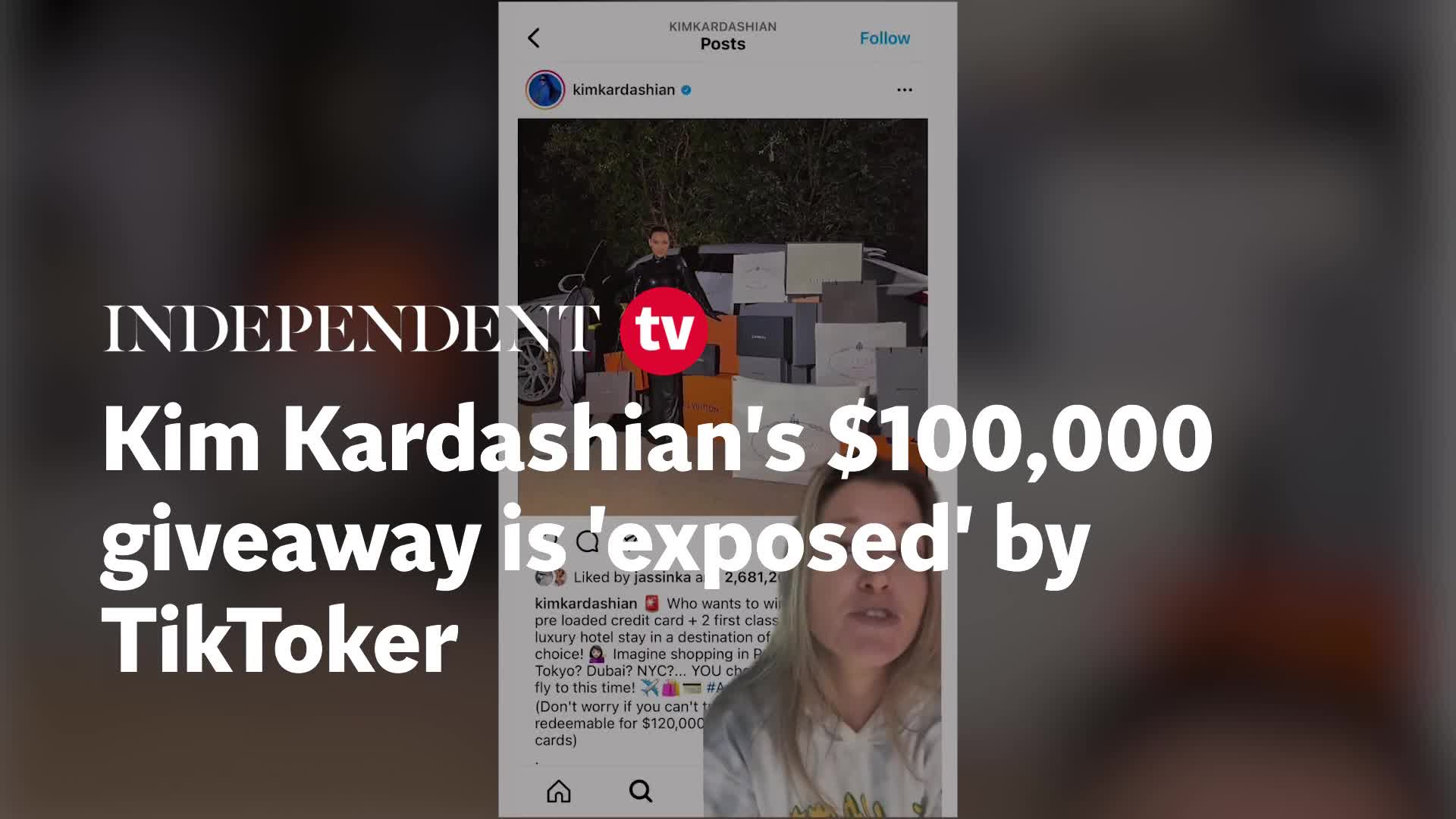 Kim Kardashian's Instagram giveaway is being 'exposed' in viral