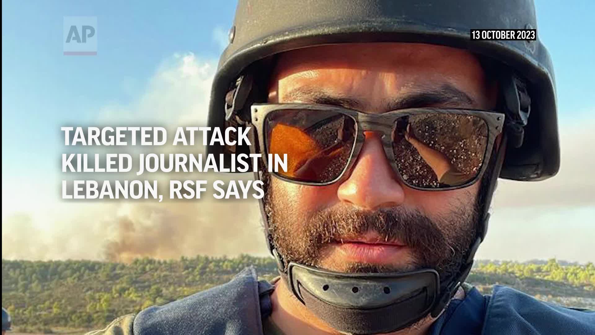 Targeted attack killed journalist in Lebanon, RSF says