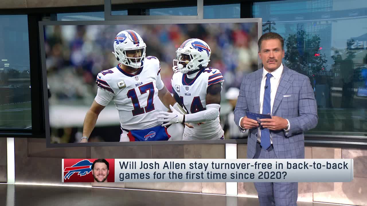 Will Josh Allen stay turnover-free in back-to-back games for the first time since 2020? NFL GameDay Morning