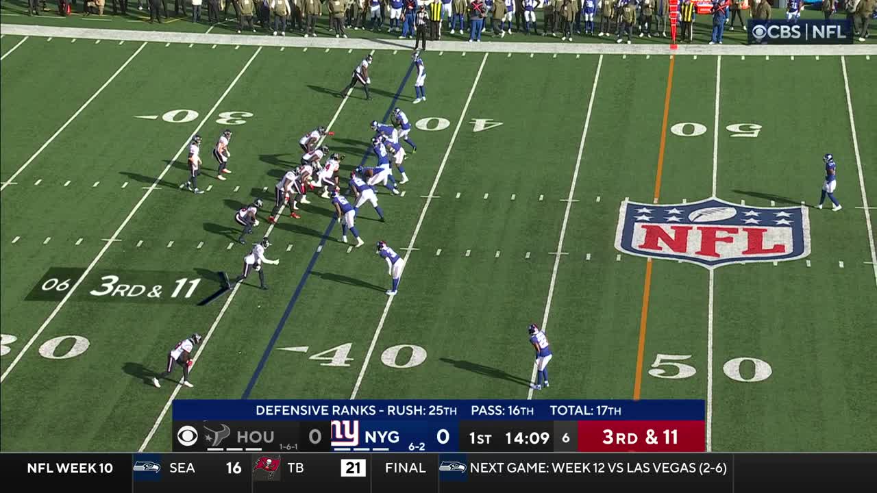 What TV Channel is New York Giants game today vs. Texans (11/13/22