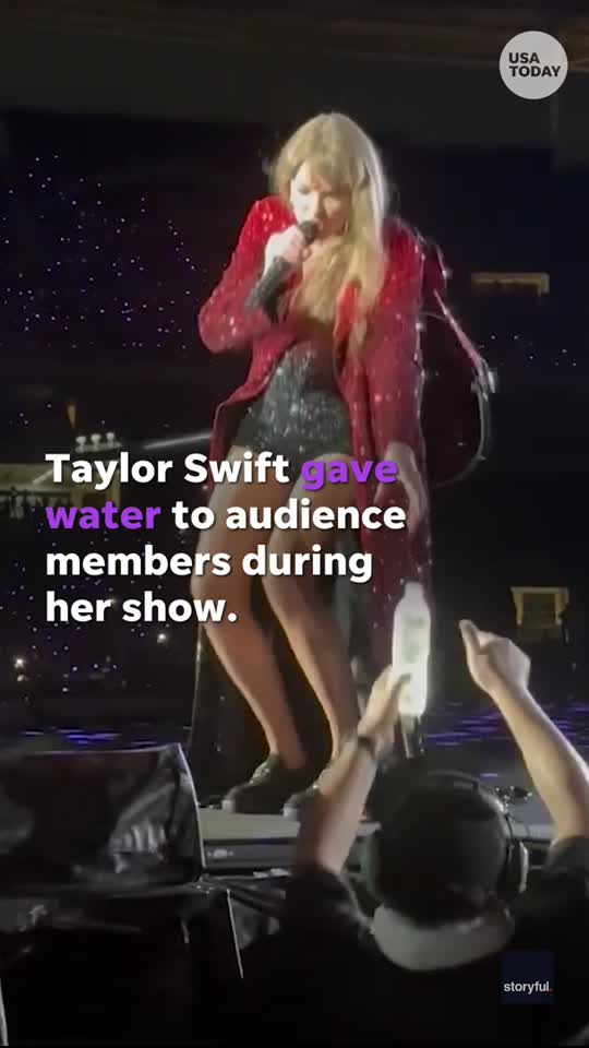 Taylor Swift throws water bottle to fans during Rio concert, News