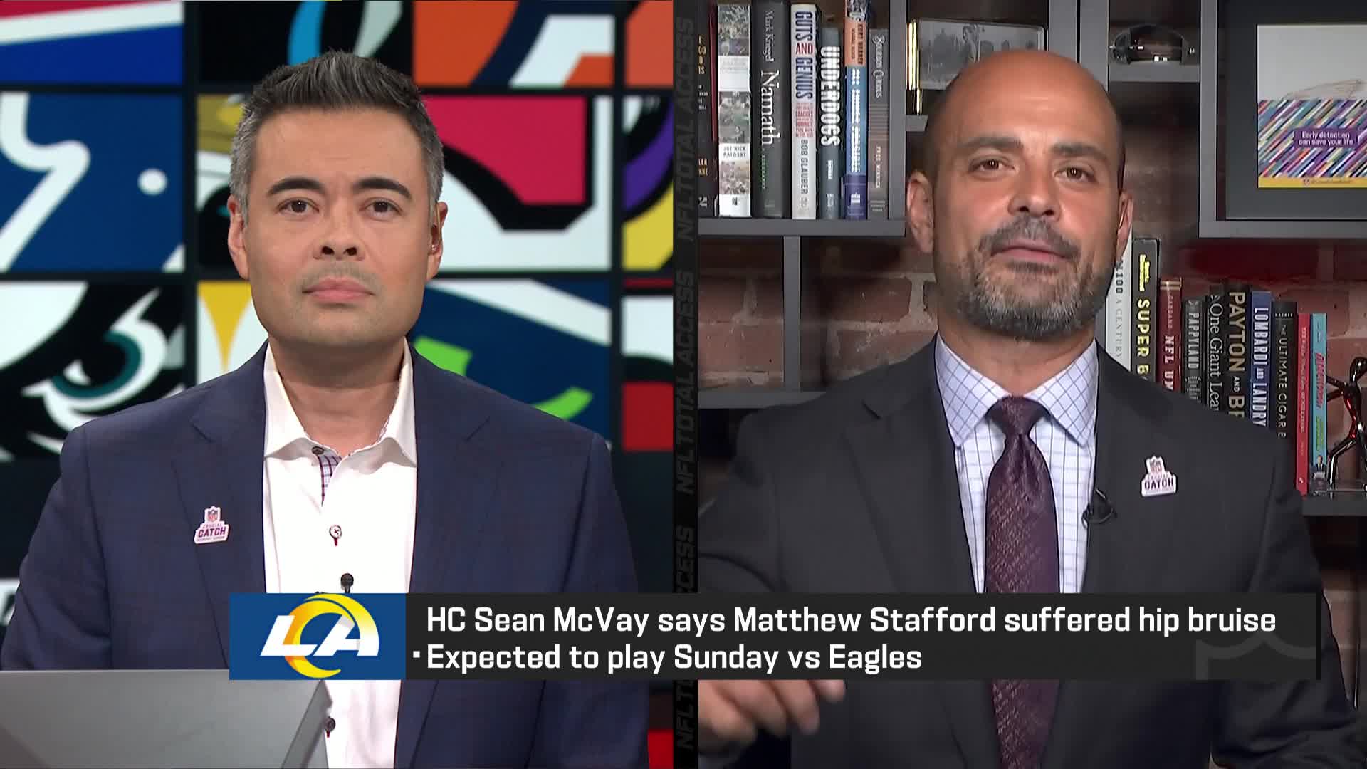 NFL Network's Mike Garafolo: Los Angeles Rams quarterback Matthew Stafford  (hip bruise) expected to play Week 5 vs. Philadelphia Eagles