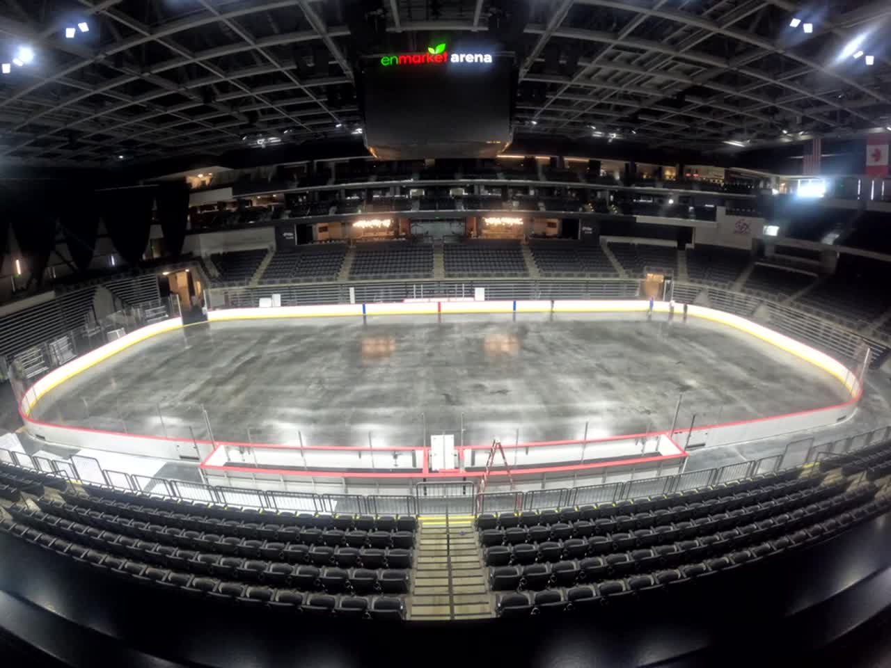 Ice surface for Savannah Ghost Pirates hockey installed Enmarket Arena