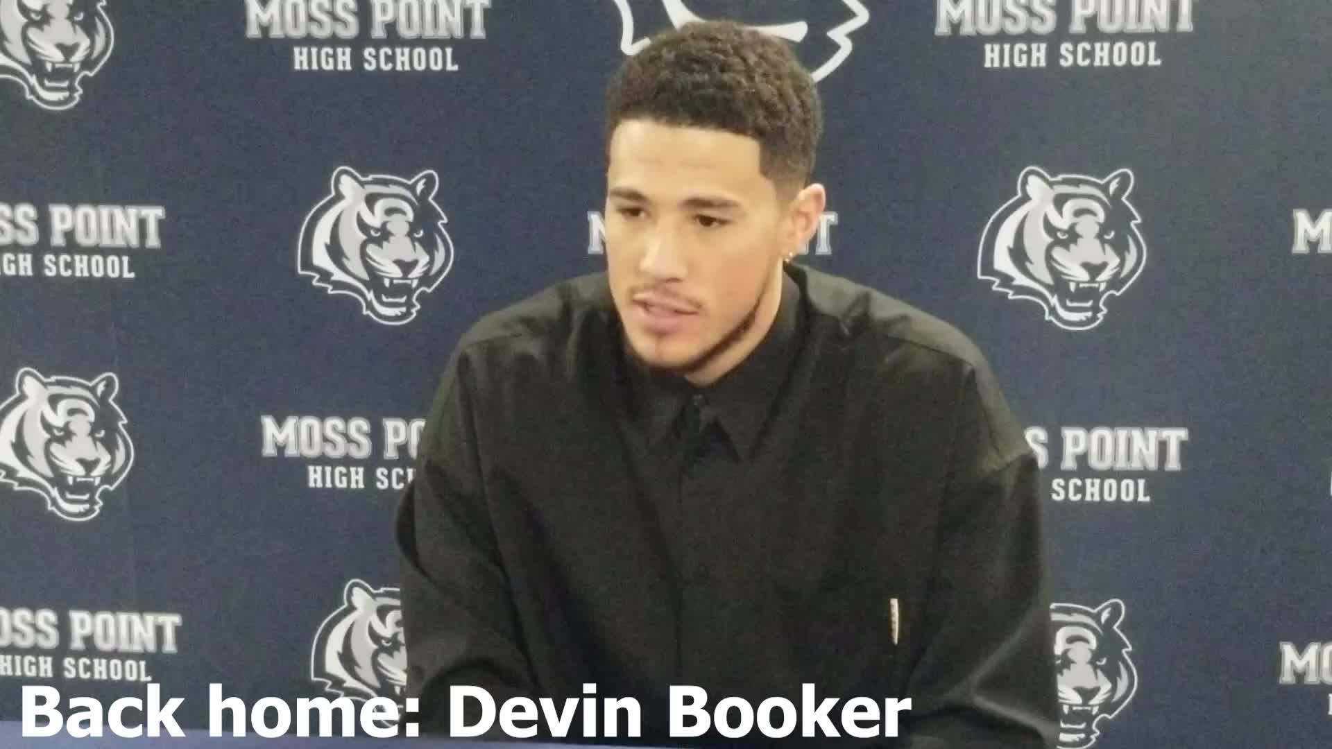 Moss Point retires Devin Booker's jersey; Phoenix Suns teammates, coaches  in attendance