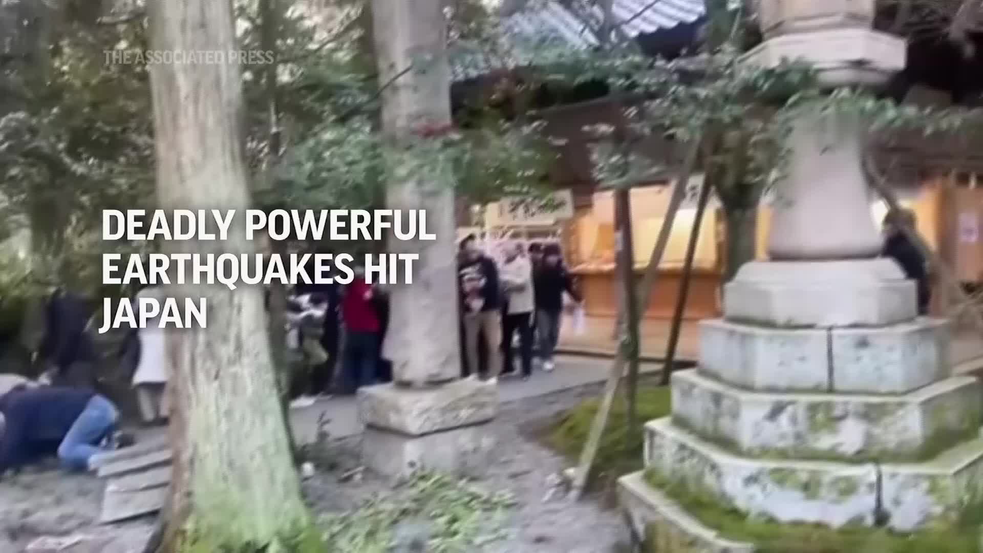 Powerful earthquakes leave at least 48 dead in Japan