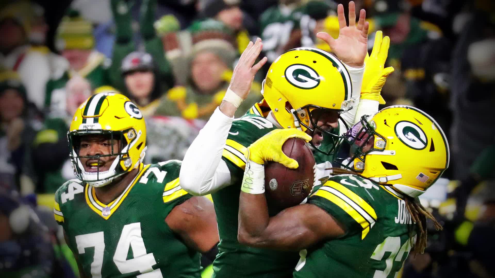 Fans react to Packers' victory over Dallas Cowboys at Lambeau Field