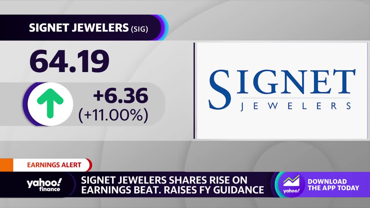 Signet Jewelers stock jumps beat