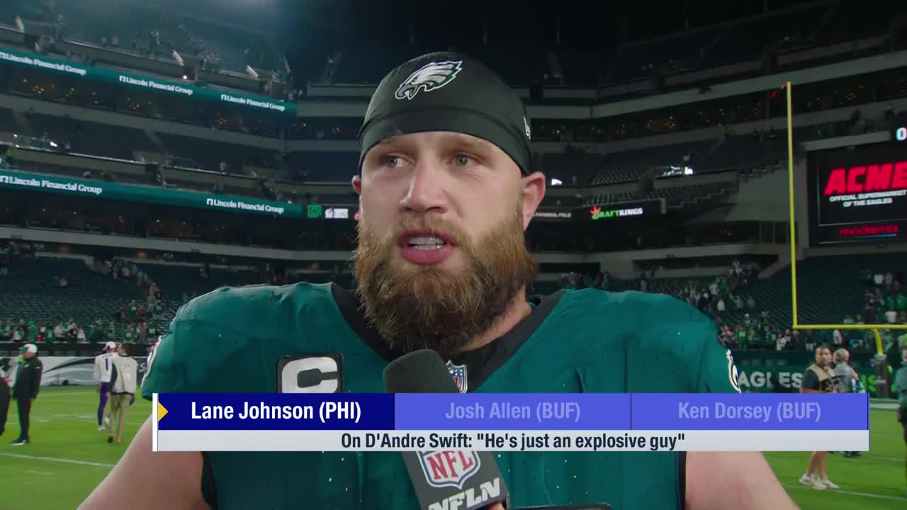 Lane Johnson on D'Andre Swift's performance on 'TNF': 'He's just an  explosive guy'