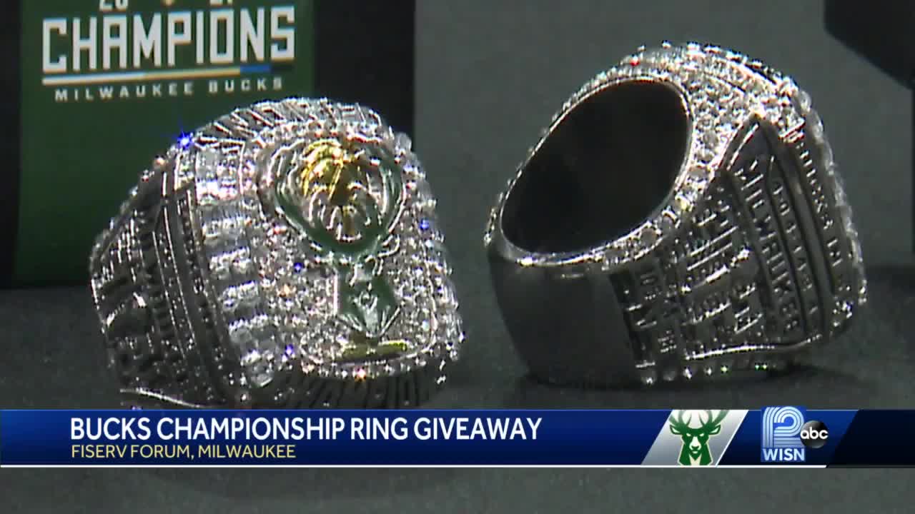 Bucks replica Championship rings; 1st 10K fans receive at Thursday game