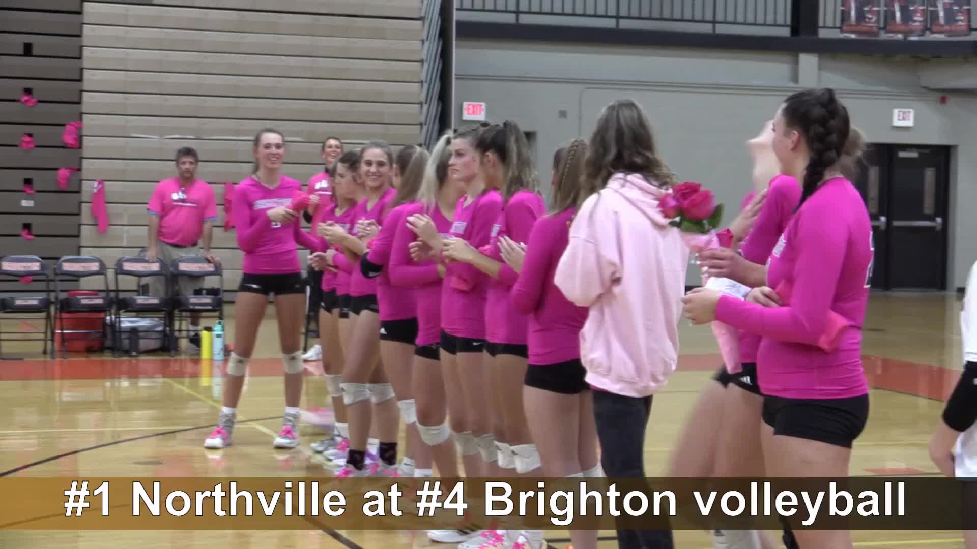 Watch Northville-Brighton volleyball highlights, hear post-match reaction