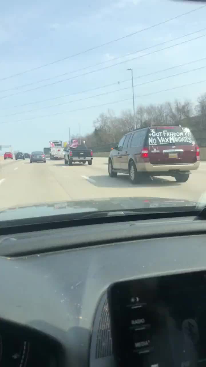 Trucker Convoy Drives Laps Around Dcs Capital Beltway 