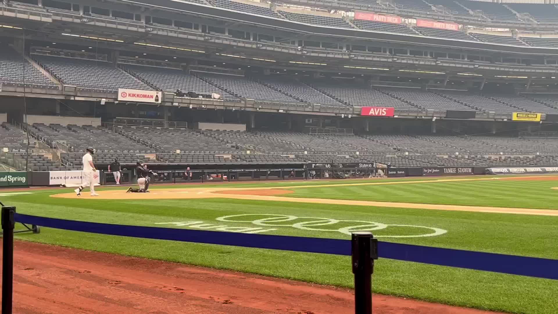 Carlos Rodon throws live batting practice