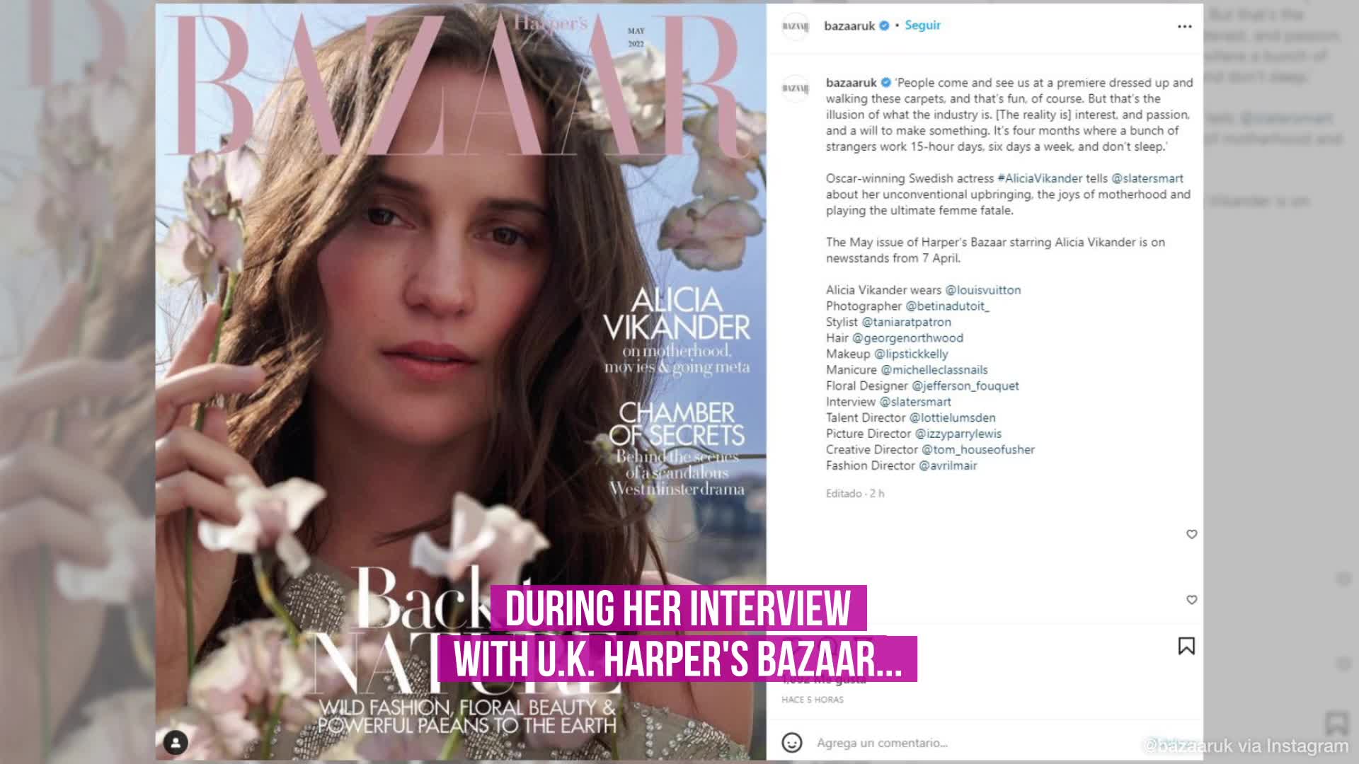 Alicia Vikander On Not Being 'Protected' During Intimate Scenes, 'I Should  Have Been Looked After