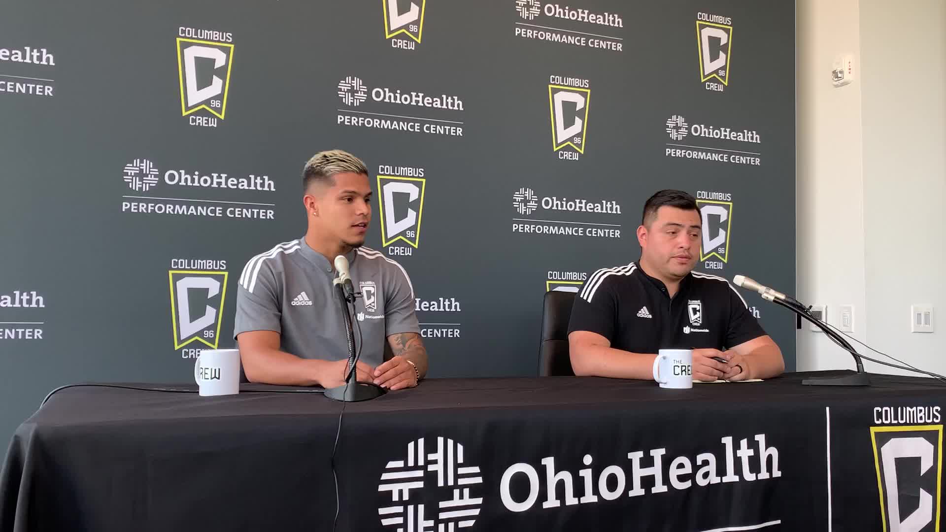 Crew striker Cucho Hernandez arrives in Columbus to fan greeting