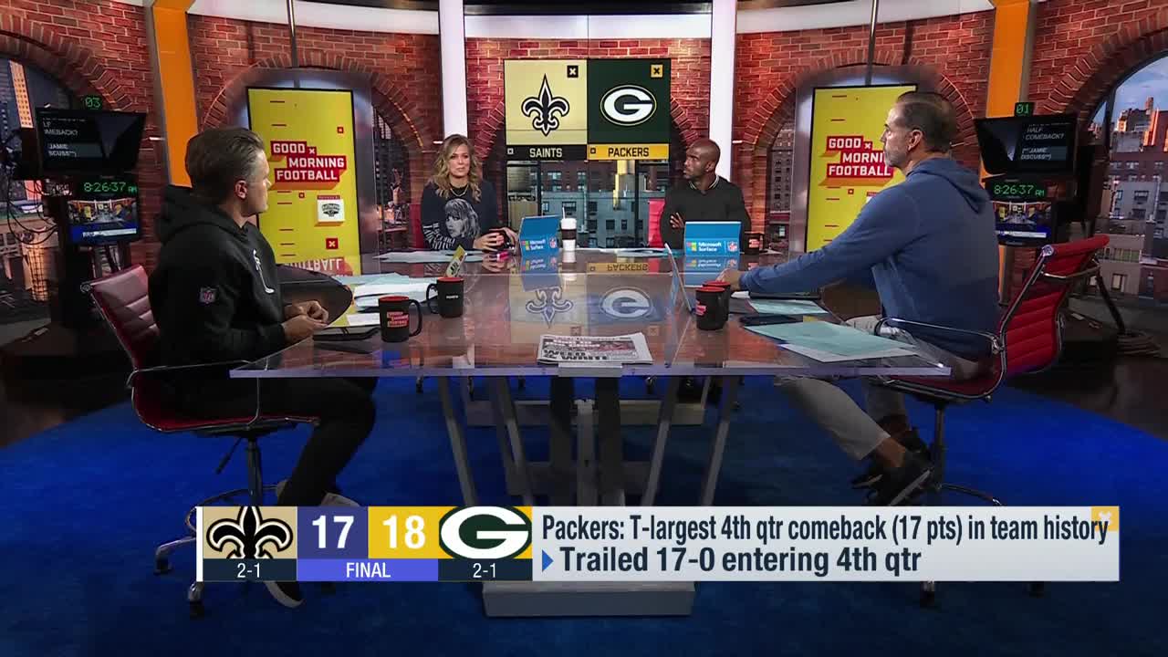 GMFB' reacts to Packers' fourth-quarter comeback vs. Saints