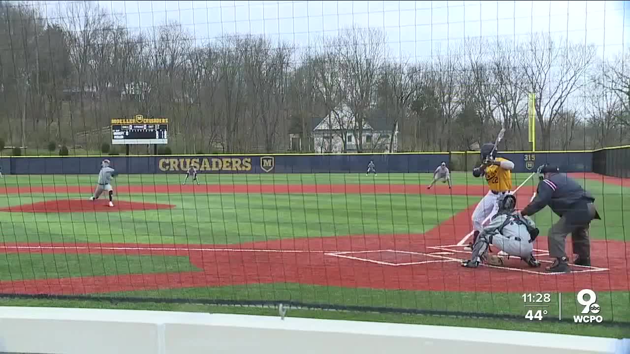 Cincinnati Moeller baseball pros hope weather, MLB lockout breaks