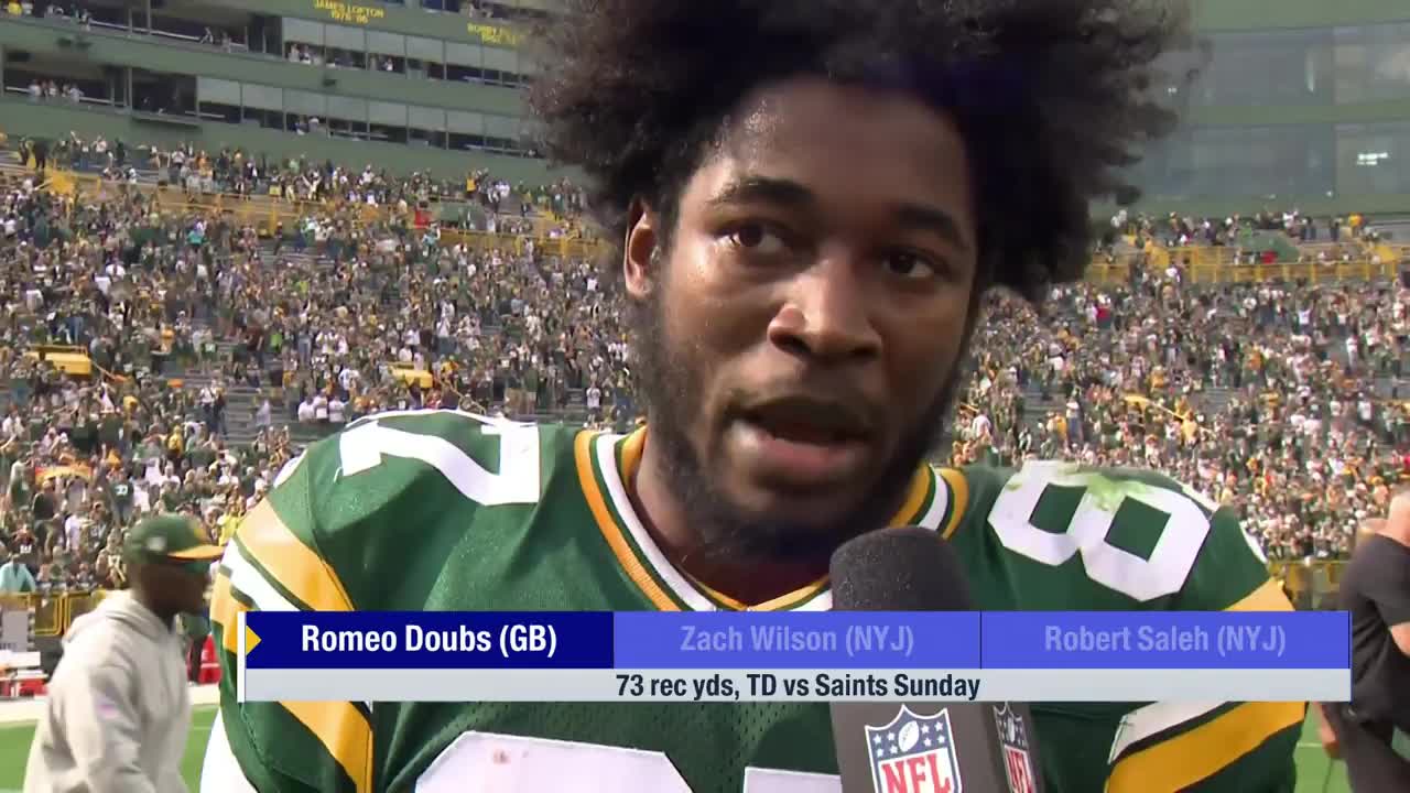 Packers WR Romeo Doubs is 'attacking the football'