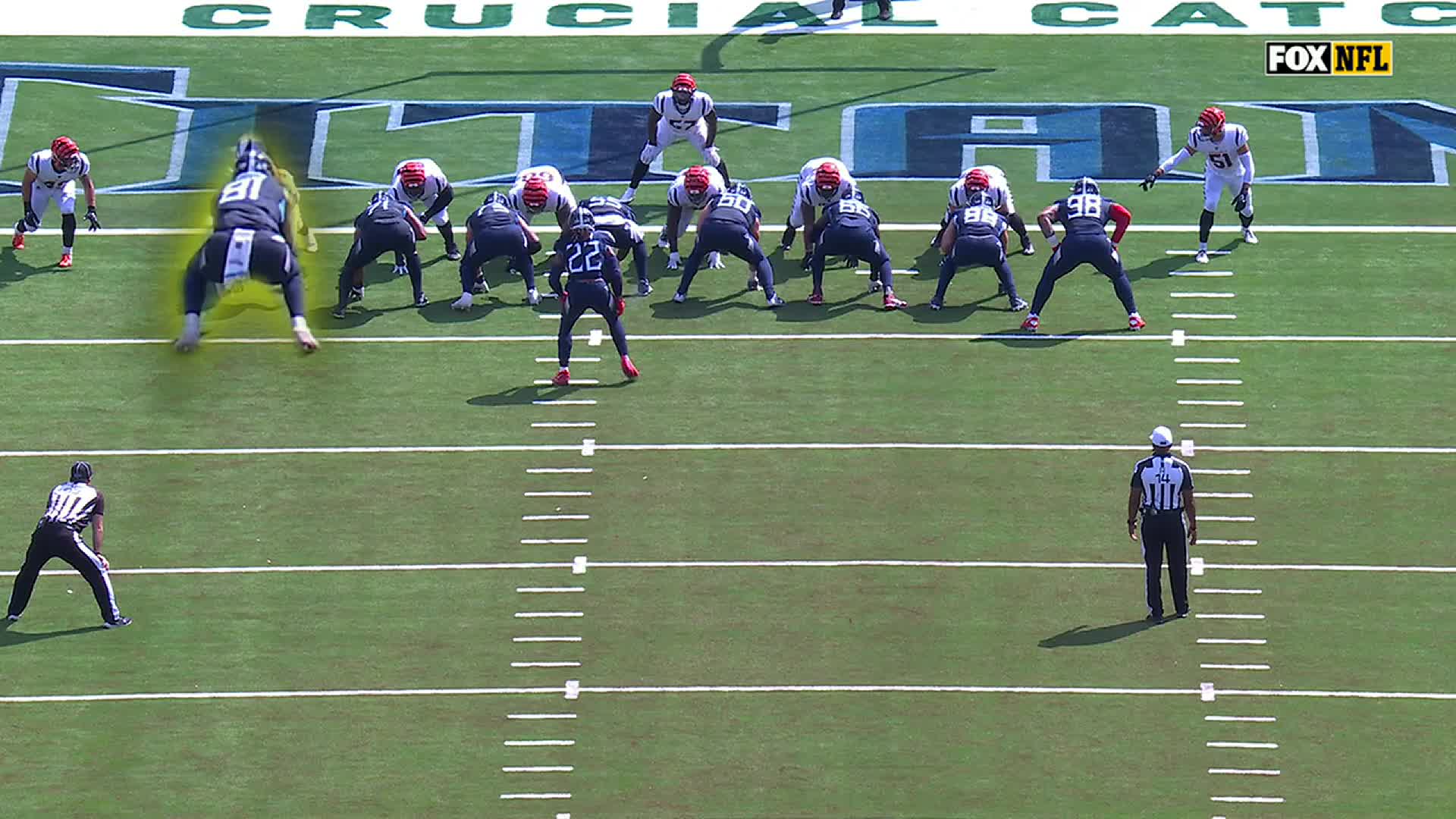 Derrick Henry throws a touchdown pass to Josh Whyle to extend