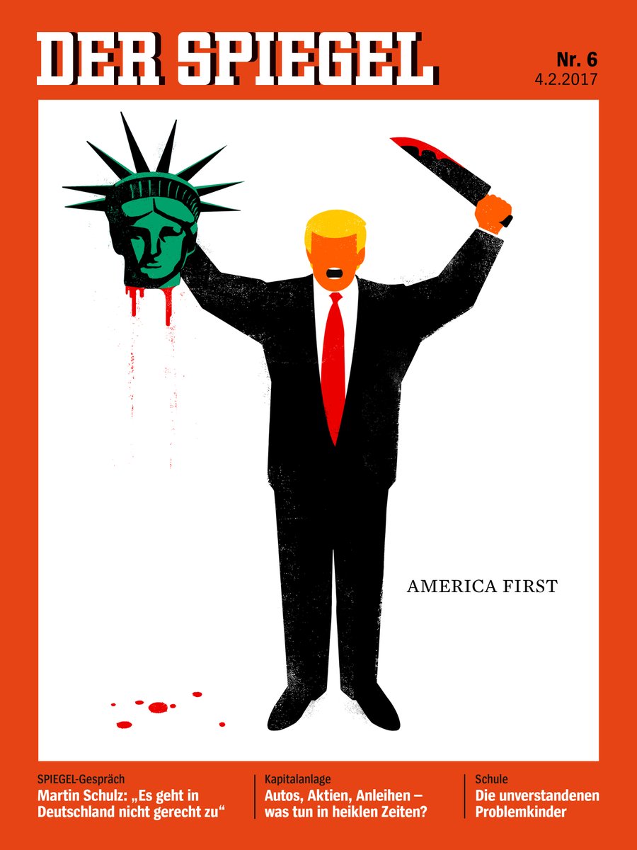 Der Spiegel Published A Very Graphic Cover On Trump S Immigration Ban