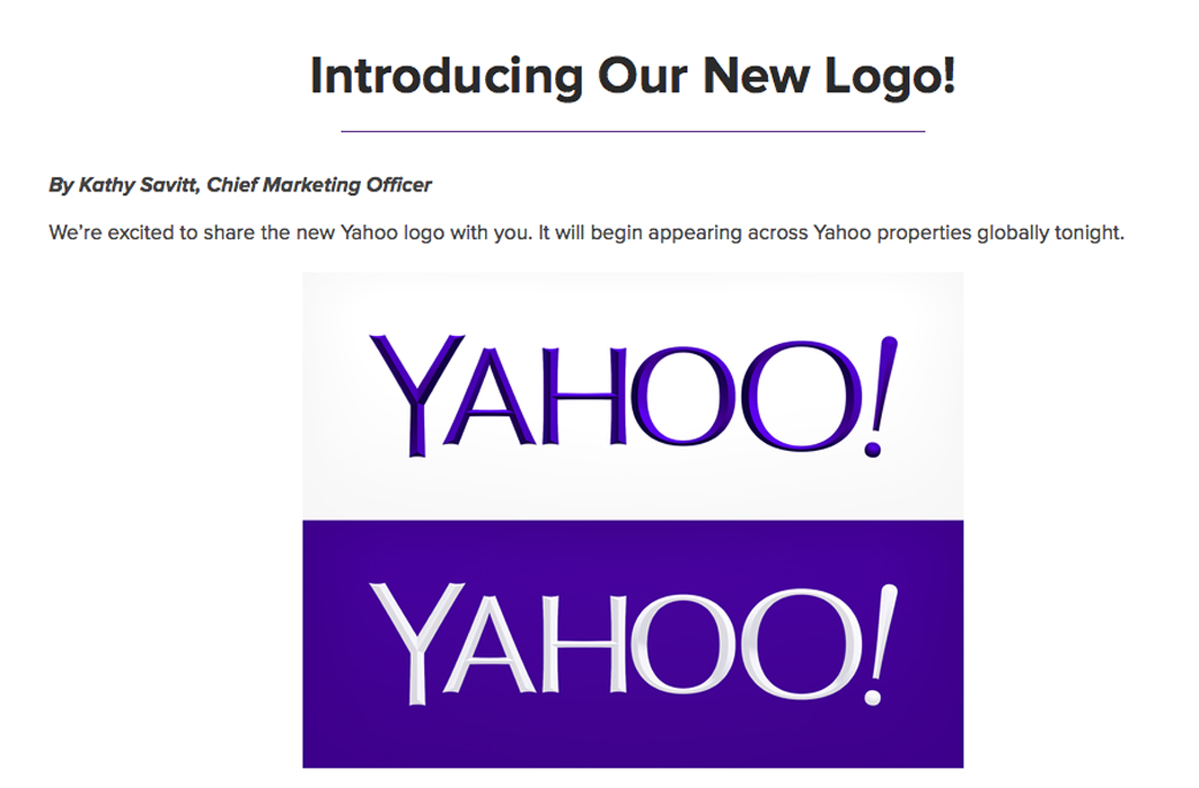 Yahoo inc 2017 настоящее время. Yahoo! New logo.