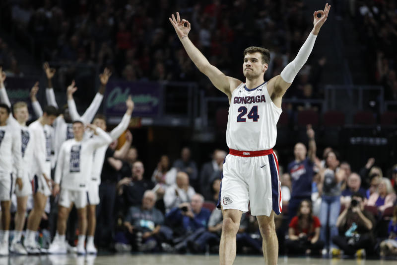 Gonzaga was one of several teams to officially punch its ticket to the NCAA tournament on Tuesday night after it beat Saint Mary's in the WCC tournament championship game.