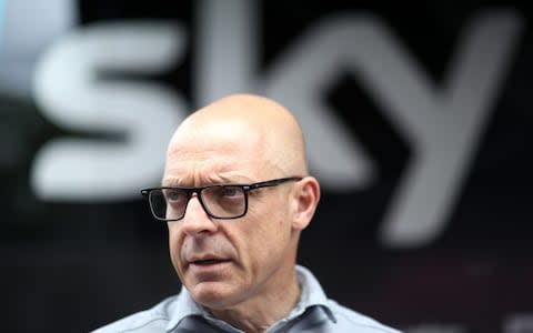 Team Sky Principal Sir Dave Brailsford speaks with the media prior to stage 10 of the 2017 Le Tour de France, a 178km stage from PÃ©rigueux to Bergerac on July 11, 2017 in Perigueux, France - Credit: Getty Images