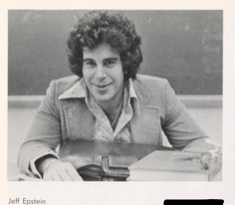 Epstein, here in Dalton's 1976 Yearbook, also helped to coach the Math Team during his time at the school. (Yahoo Finance)