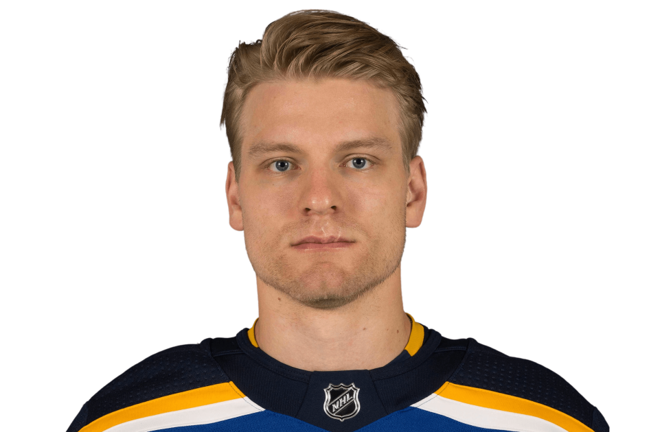 Colton Parayko St. Louis Blues Unsigned Blue Jersey Shooting vs. Pittsburgh Penguins Photograph