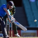 England captain Eoin Morgan, who made his one-day international debut for Ireland, plays a shot against Australia in Sydney in a January 2015 match (AFP Photo/Saeed Khan)