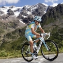 Astana rider Maxim Iglinskiy of Kazakhstan cycles up the Col du Galibier during the 18th stage from Pinerolo to Galibier Serre-Chevalier at the Tour de France 2011 cycling race July 21, 2011. REUTERS/Denis Balibouse