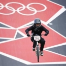 File photo of New Zealand's Sarah Walker competing in the women's BMX seeding run during the London 2012 Olympic Games at the BMX Track in the Olympic Park August 8, 2012. REUTERS/Mike Blake