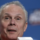 Wisconsin head coach Bo Ryan talks during a news conference for the NCAA Final Four college basketball tournament championship game Sunday, April 5, 2015, in Indianapolis. (AP Photo/Charlie Neibergall)