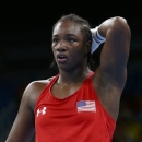 2016 Rio Olympics - Boxing - Quarterfinal - Women's Middle (75kg) Quarterfinals Bout 242 - Riocentro - Pavilion 6 - Rio de Janeiro, Brazil - 17/08/2016. Claressa Shields (USA) of USA is seen after her bout. REUTERS/Peter Cziborra